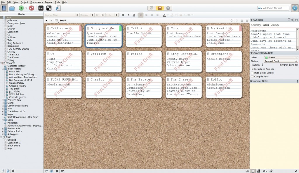 Scrivener Screen Shot